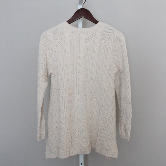 Cream A Line Cable Knit Sweater - Picture 2 of 4